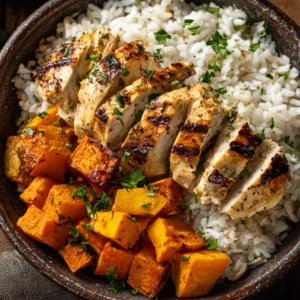 Chicken & Sweet Potato Rice Bowl