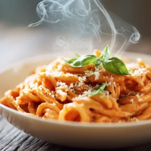 creamy tomato pasta served fresh in bowl