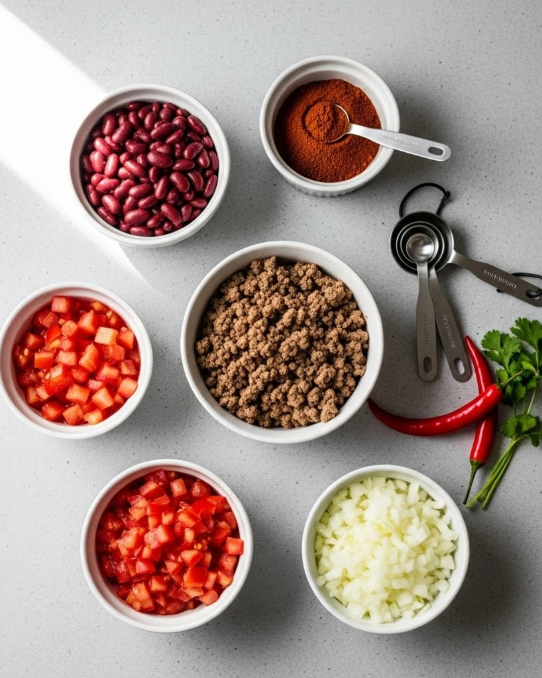 Ingredients for Easy Crockpot Chili