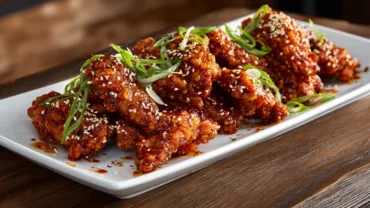 Korean Fried Chicken with Gochujang Glaze