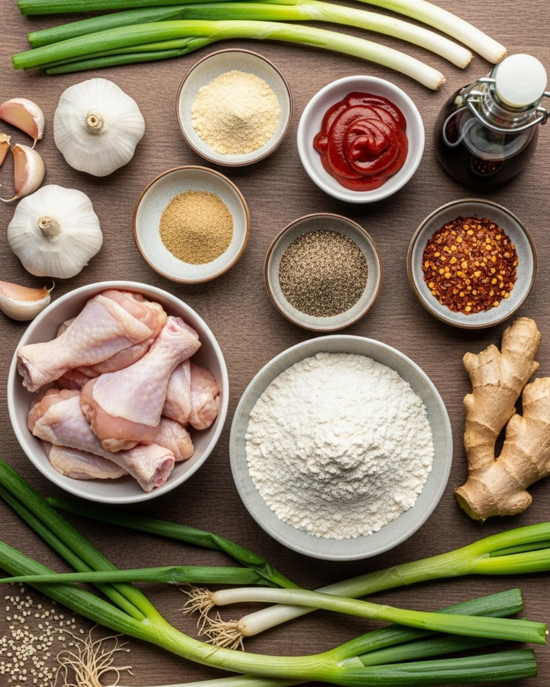 Ingredients for Korean Fried Chicken
