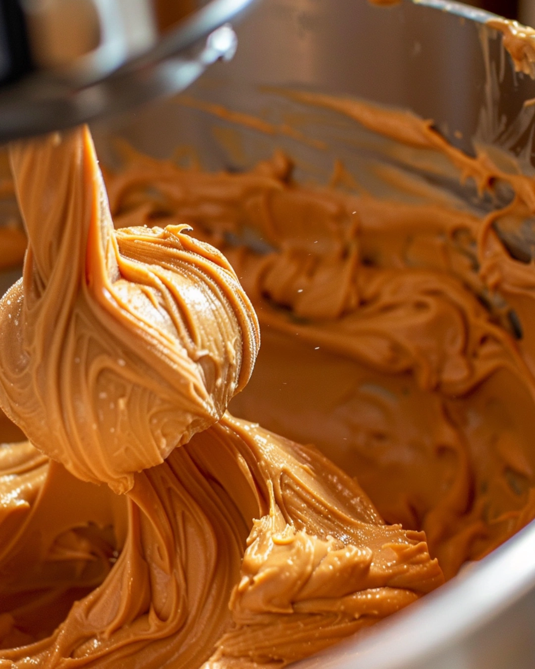 mixing peanut butter and sugar for cookies
