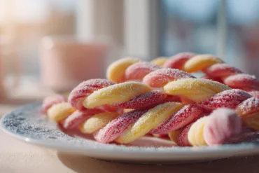 Sweet Tart Rope Recipe homemade candy on wooden board