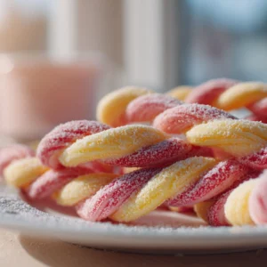 Sweet Tart Rope Recipe homemade candy on wooden board