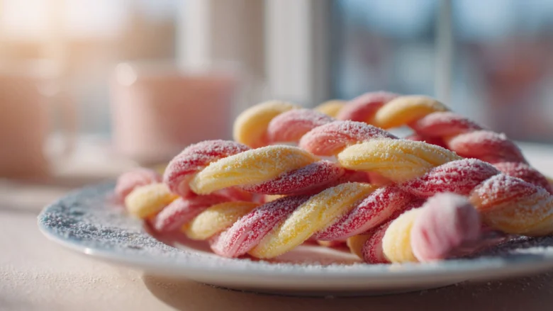 Sweet Tart Rope Recipe homemade candy on wooden board