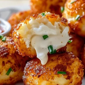 Two ingredient cottage cheese tots served in plate