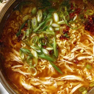 Aromatic Ginger Scallion Chicken Noodle Soup