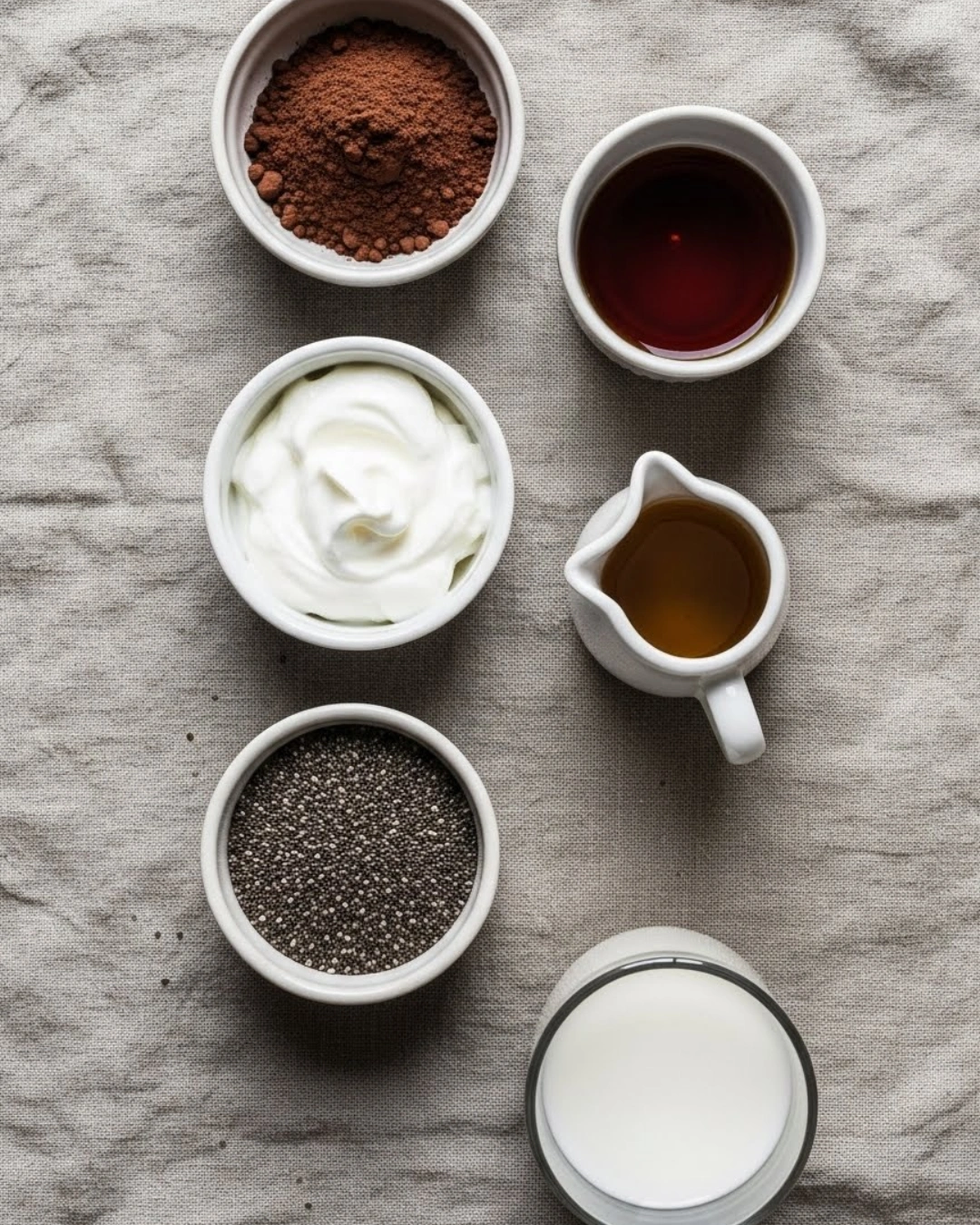 chia pudding ingredients on table