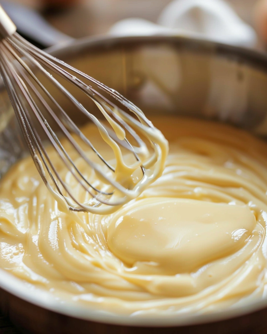 whisking butter and flour for celery soup