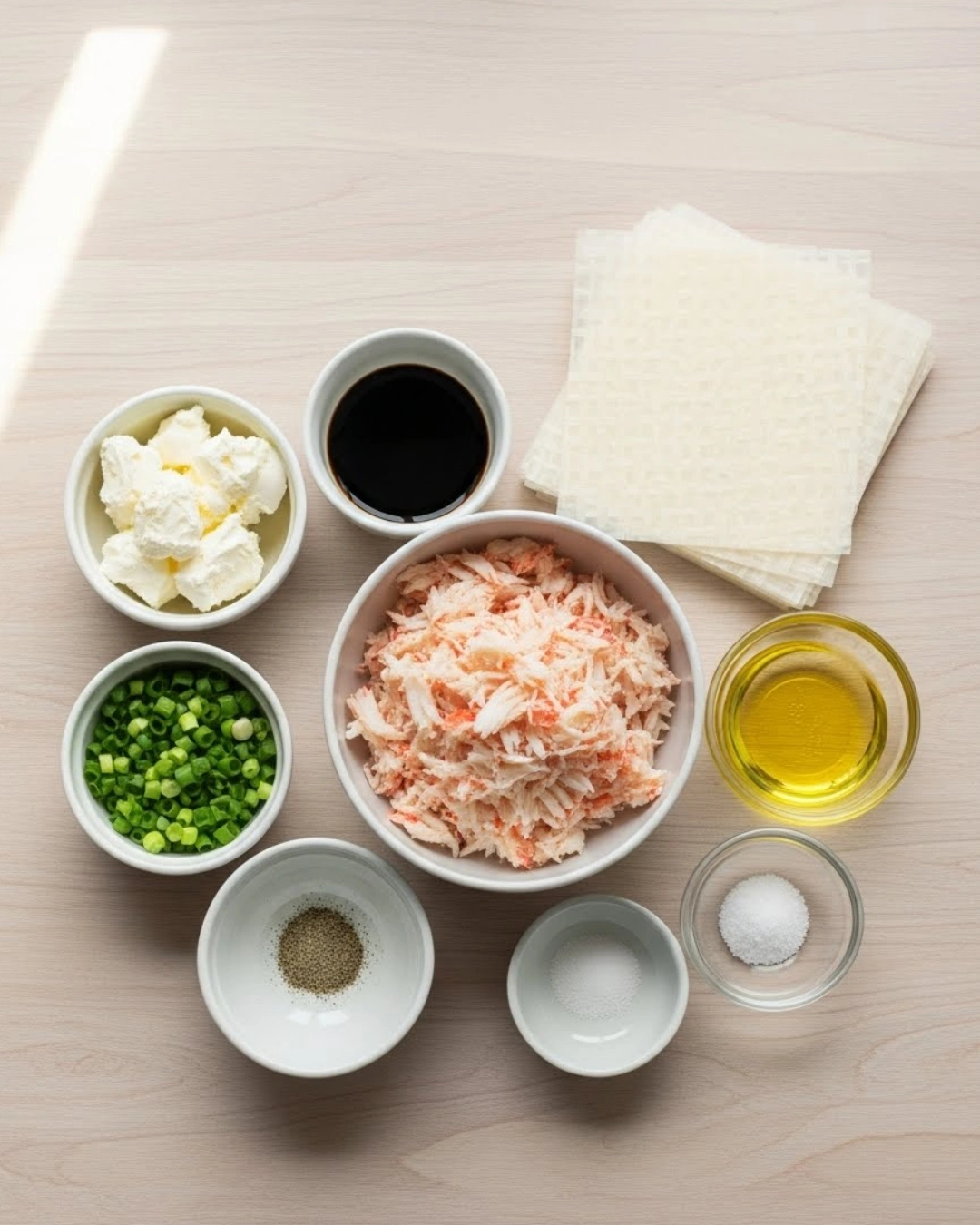 Rice paper crab rangoon ingredients
