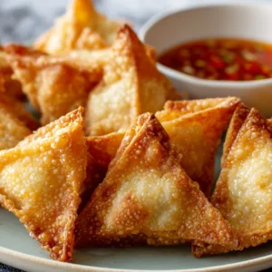 Rice paper crab rangoons appetizer