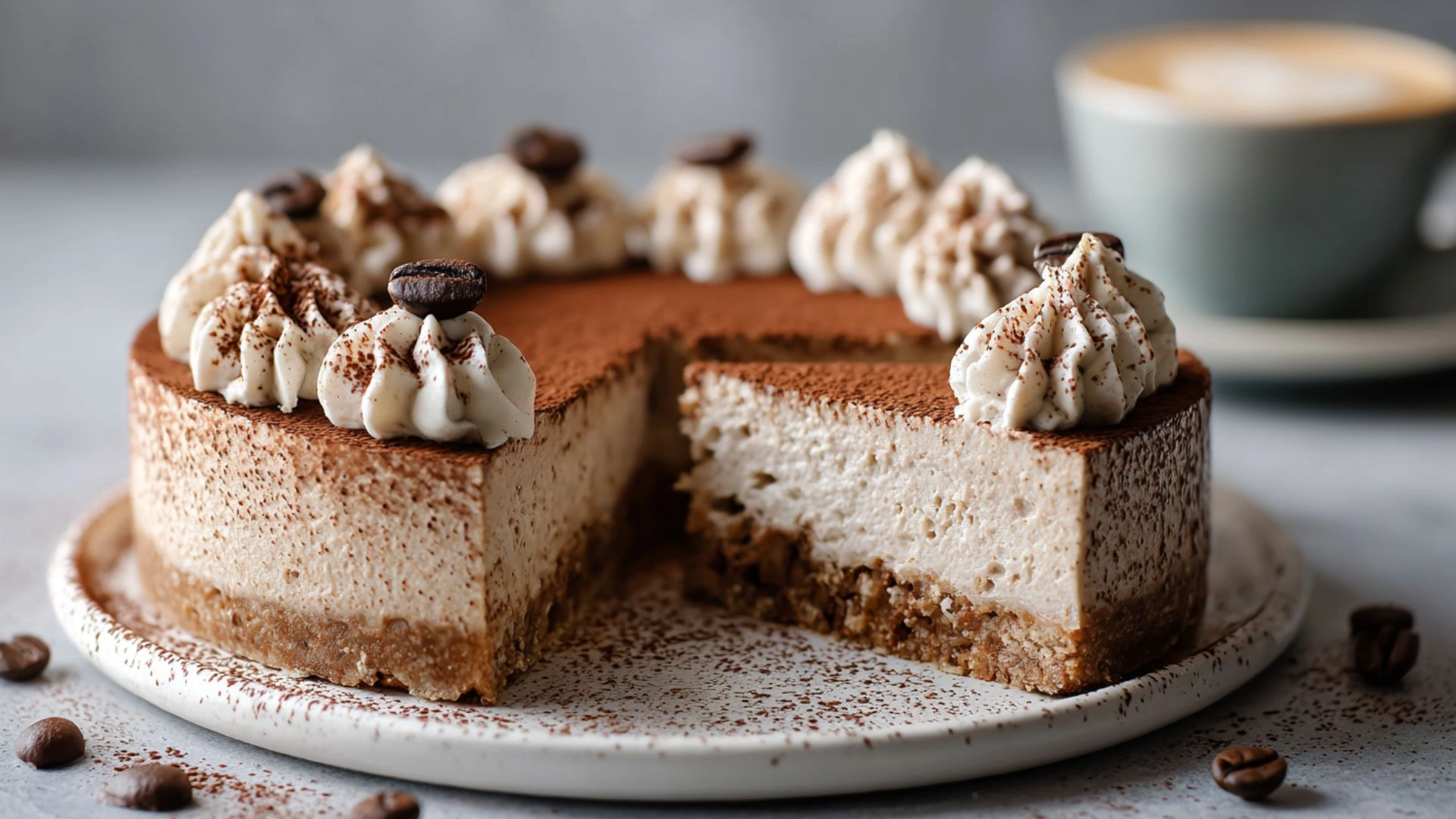 Espresso Coffee Cheesecake: Simple 1 Recipe with Rich Results 3 espresso coffee cheesecake on plate