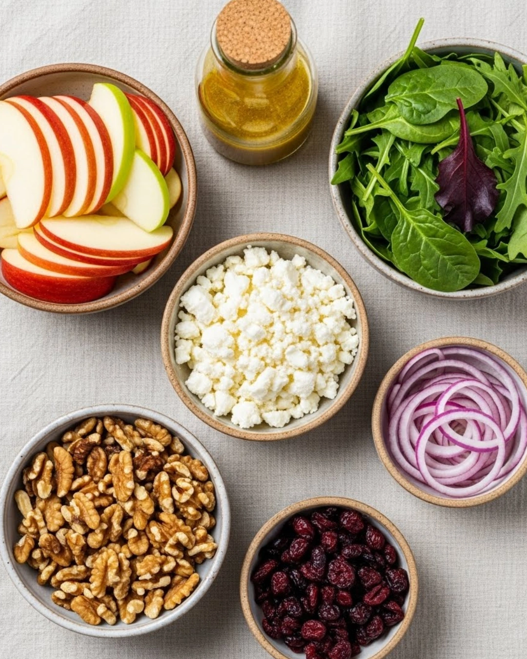Ingredients for Honeycrisp Apple & Feta Salad
