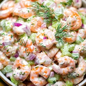 Best creamy shrimp salad with dill