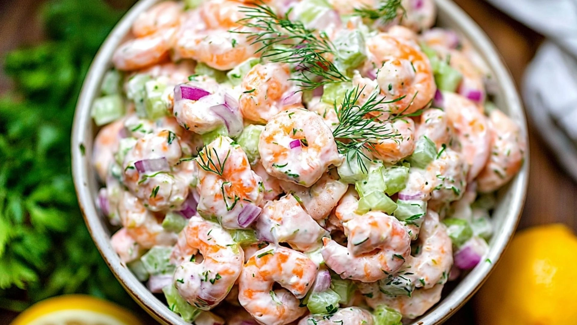 Best Creamy Shrimp Salad: 5-Minute Creamy Seafood Favorite 2 Best creamy shrimp salad with dill
