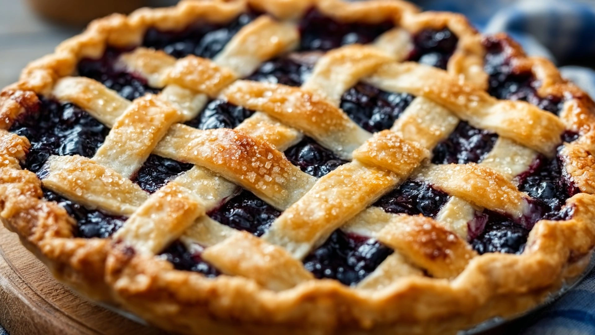 Blueberry Pie Recipe: 7 Irresistible Secrets for Perfect Slices 2 Blueberry pie recipe with flaky lattice crust and thick bubbling filling
