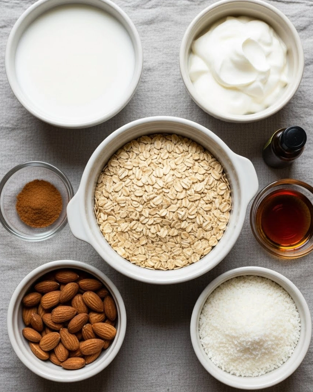 Ingredients for coconut cream oats