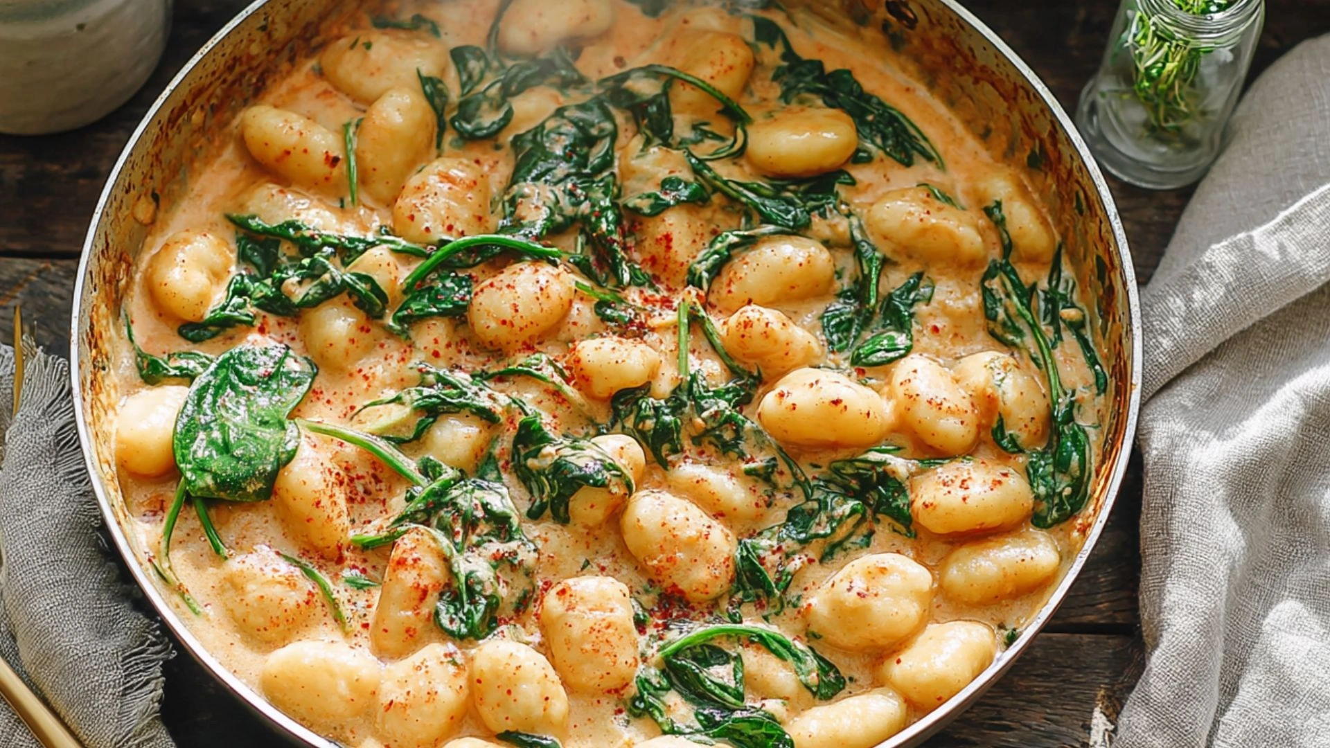 Creamy Gnocchi with Spinach and Feta: 20-Minute Perfect Weeknight Dinner 3 Creamy gnocchi with spinach and feta served in a cozy modern bowl
