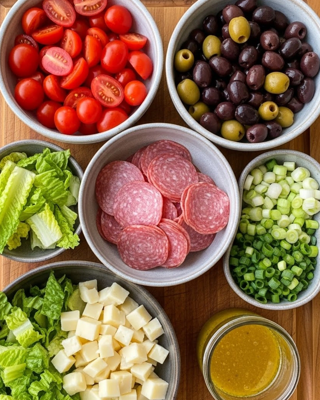 Ingredients for Easy Italian Chopped Salad