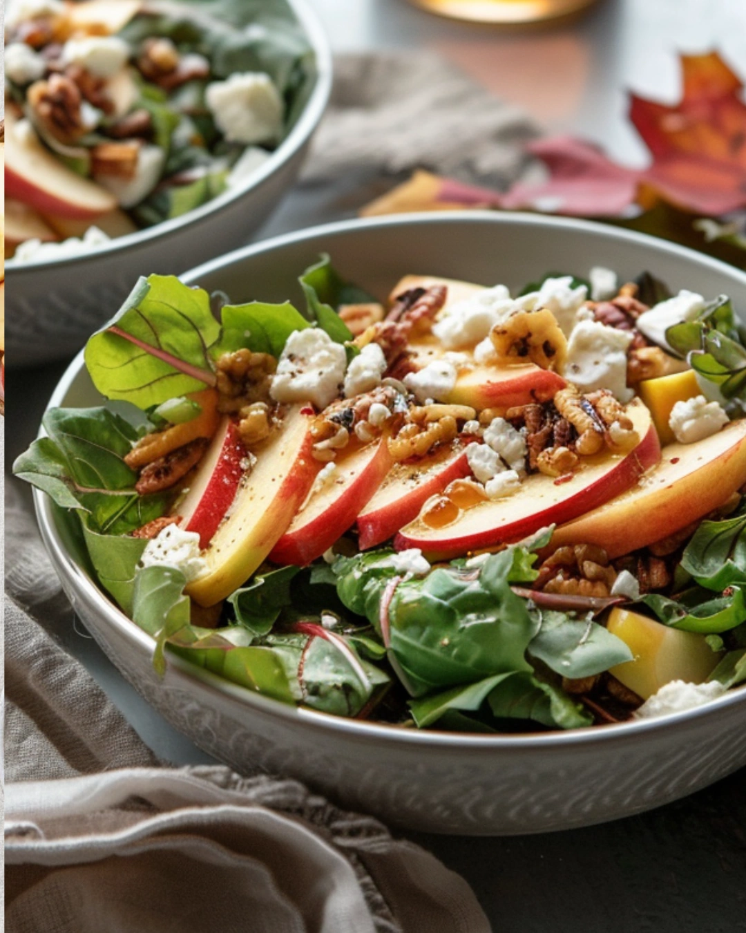 Served Honeycrisp Apple Salad in small bowls