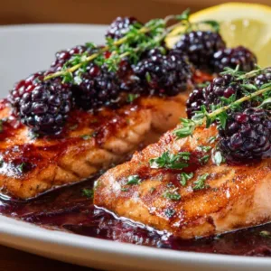 Salmon with Blackberry Sauce