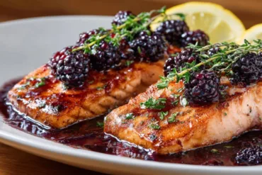 Salmon with Blackberry Sauce