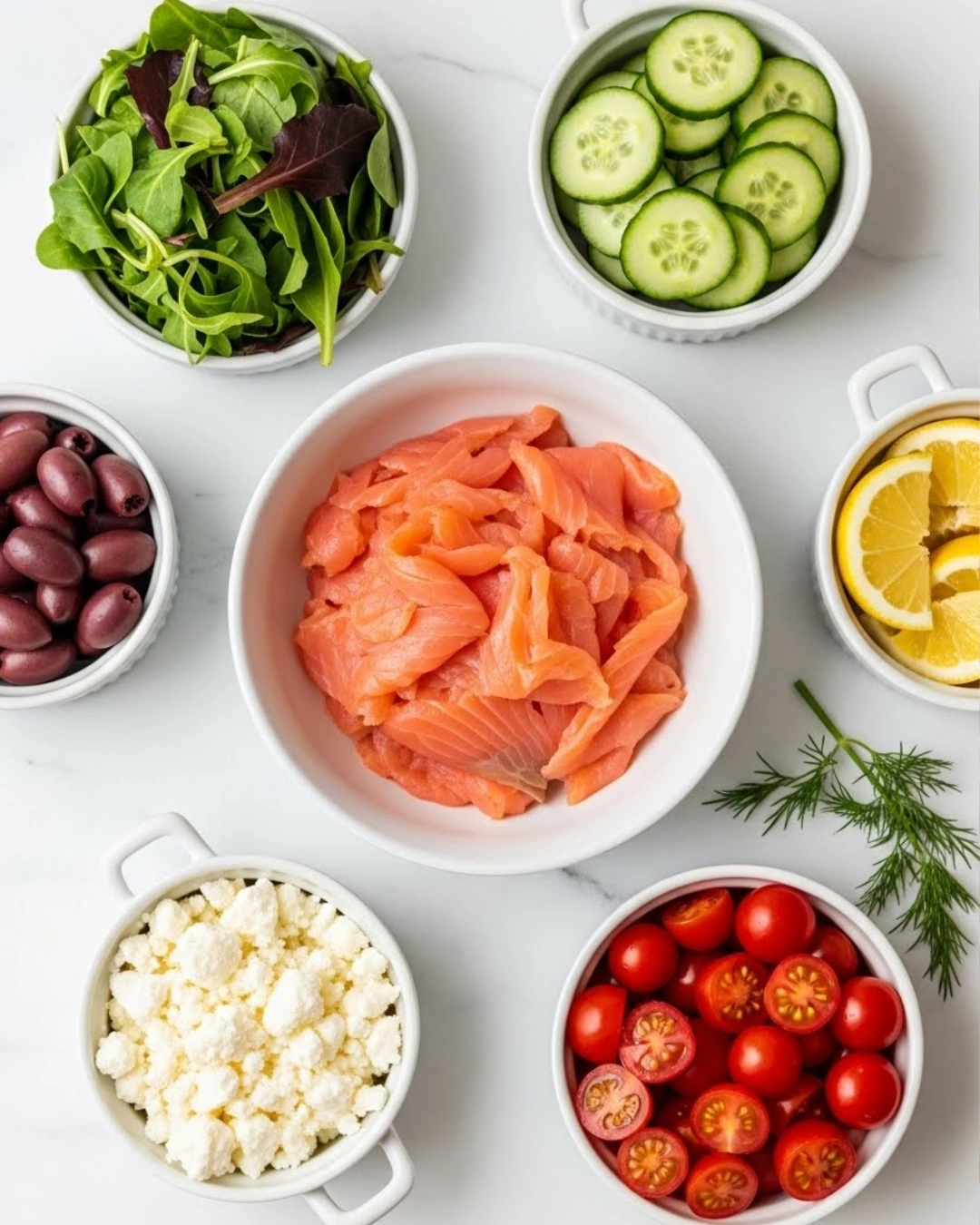 Ingredients for Smoked Salmon Salad