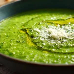 Traditional Italian broccoli soup in a bowl