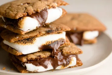 air fryer s’mores cookies gooey texture