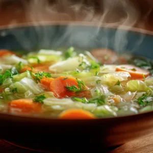 Cabbage Soup Diet: Proven 7-Day Plan for Fast Results 28 Cabbage soup diet recipe in rustic bowl with fresh vegetables