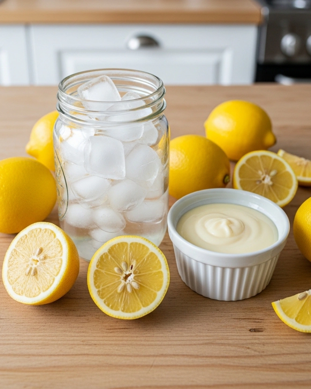 ingredients for creamy lemonade recipe