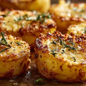 crispy garlic parmesan potatoes golden crust