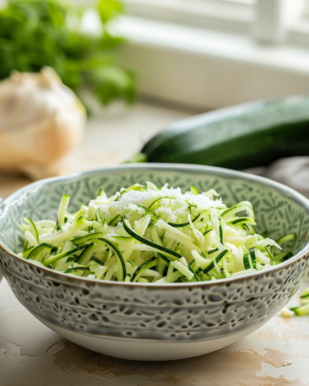 squeezing zucchini to remove moisture for keto zucchini tots