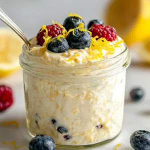 lemon overnight oats creamy layered jar
