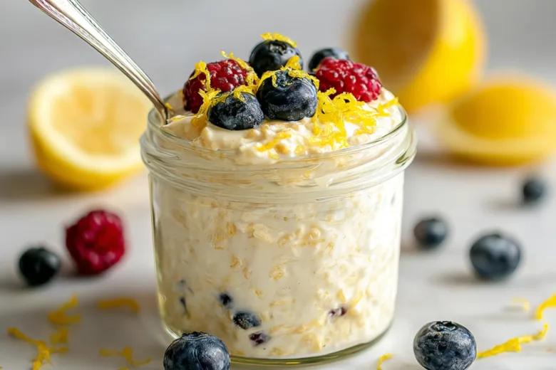Lemon Overnight Oats Easy: 5-Step Amazing Breakfast Recipe 14 lemon overnight oats creamy layered jar
