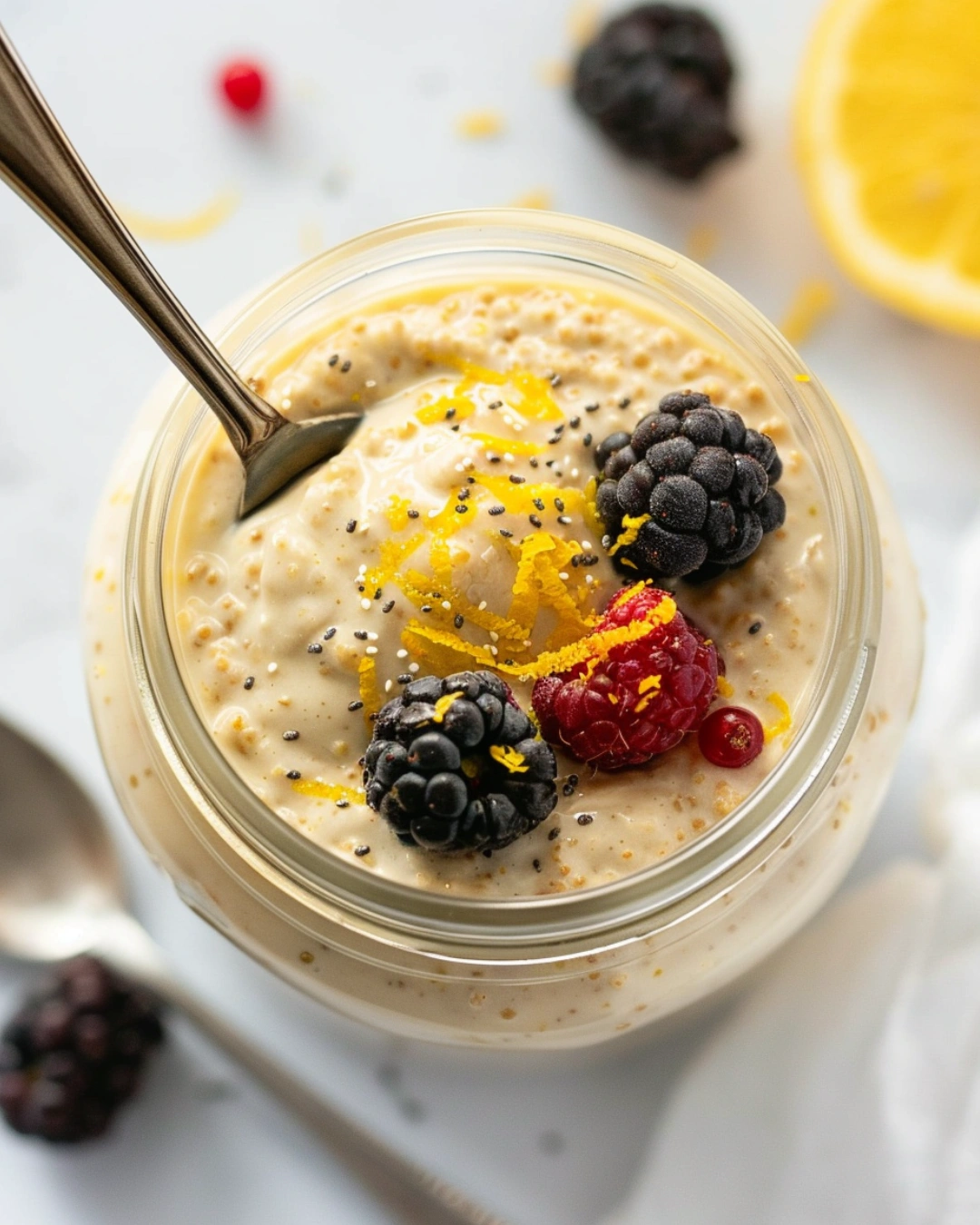 serving lemon overnight oats