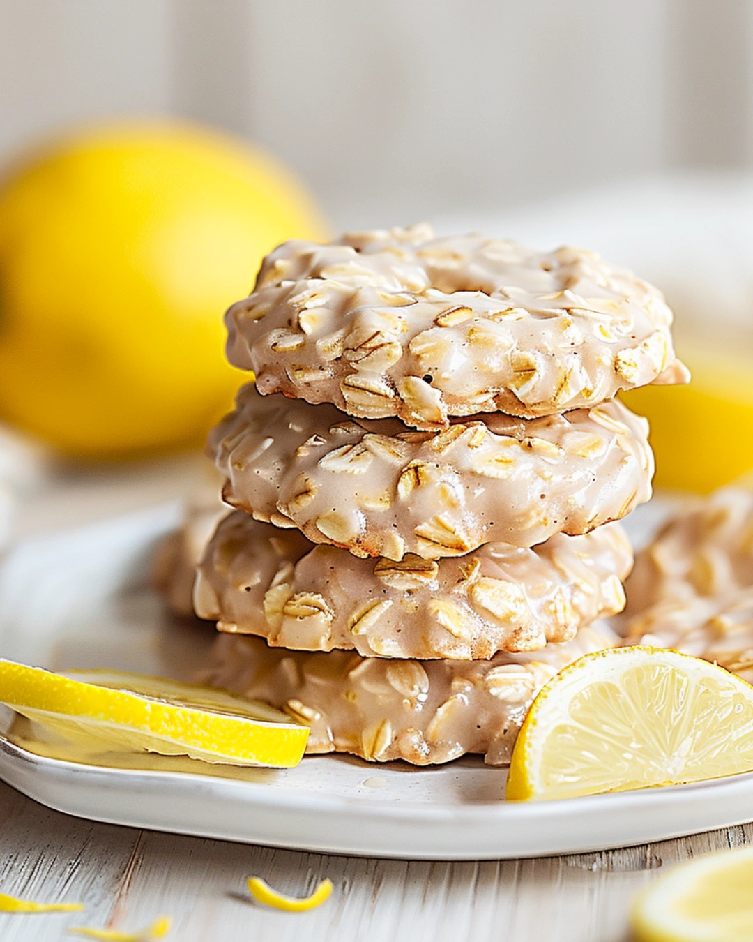 serving lemon oatmeal no bake cookies