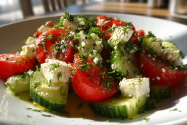 best summer salads with fresh vegetables, fruits, and healthy ingredients