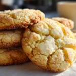 coffee butter cookies soft and golden with cup of coffee