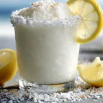 frozen coconut lemonade creamy summer drink with lemon