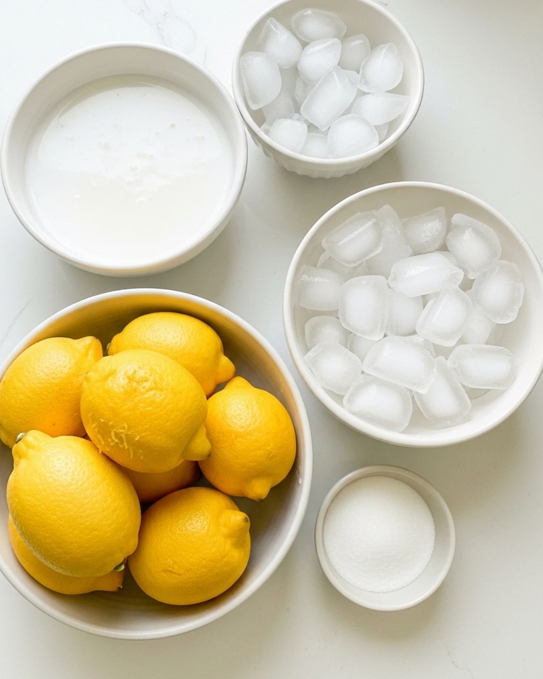 ingredients for frozen coconut lemonade recipe