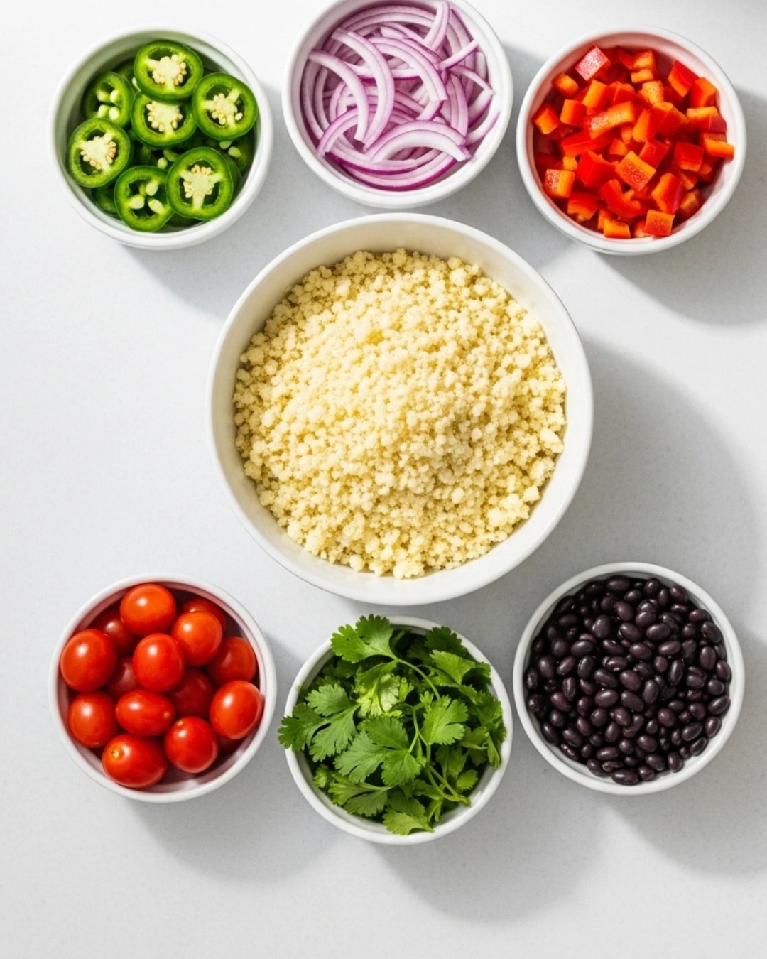 mexican couscous salad ingredients cauliflower rice vegetables