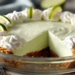 No-Bake Key Lime Pie creamy dessert with lime slices