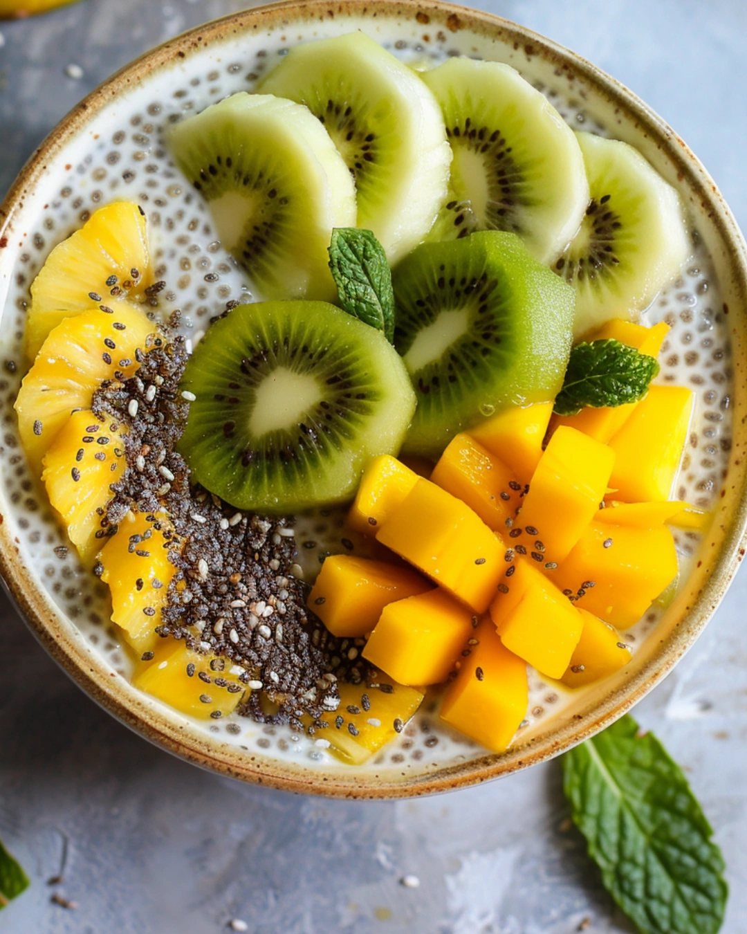 serving coconut milk chia pudding