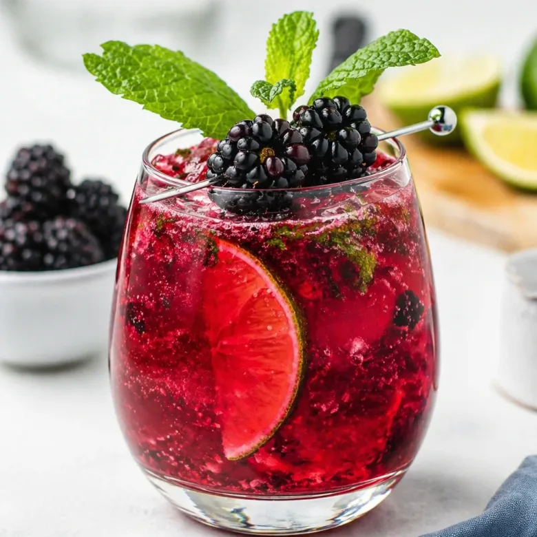 Delightful Blackberry Virgin Mojito - refreshing mocktail with mint and lime