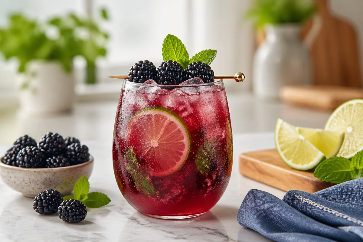 Delightful Blackberry Virgin Mojito