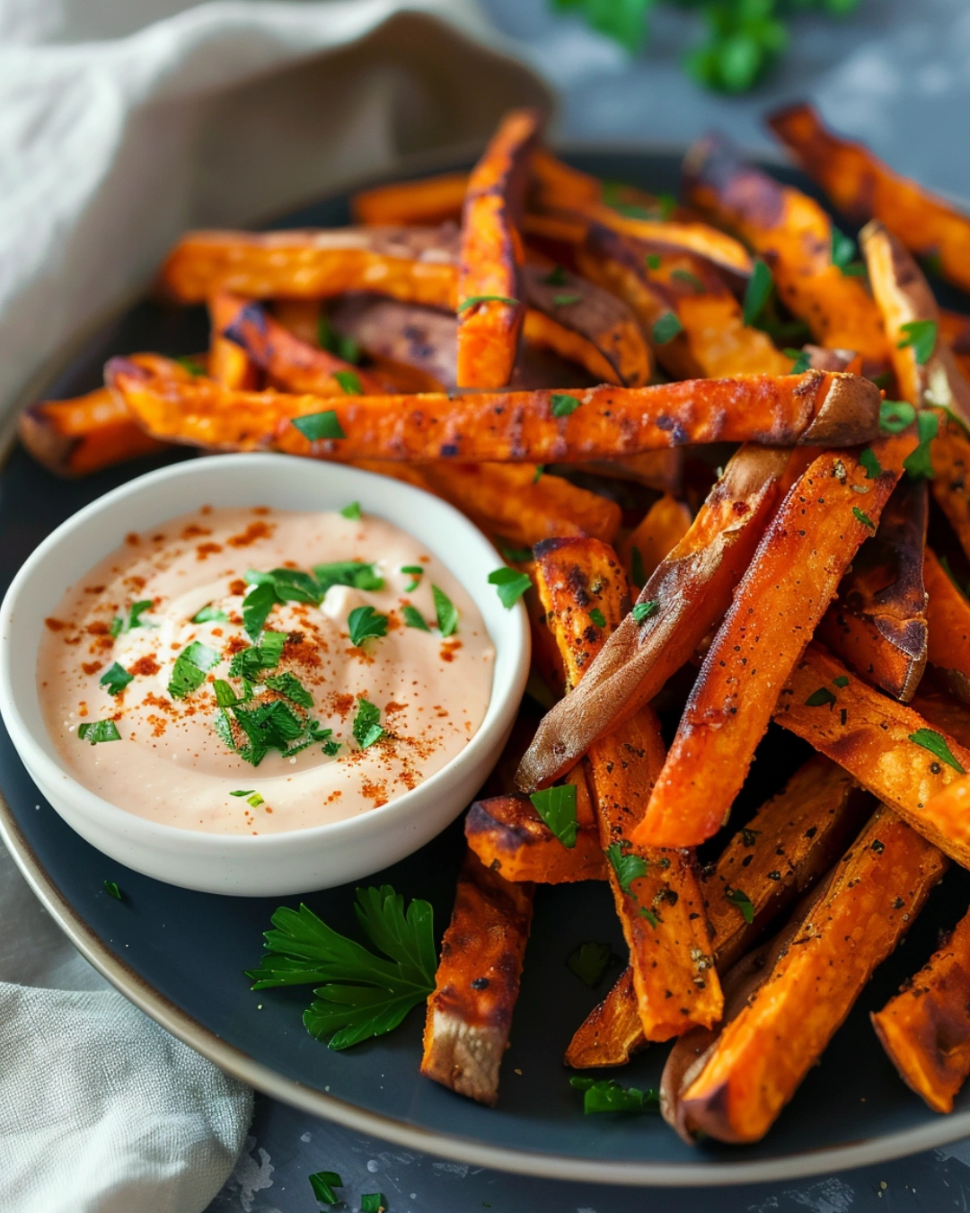 sweet potato fries serving idea