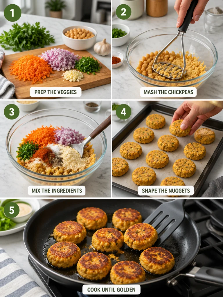 Tasty Veggie Chickpea Nuggets Your Kids Will Devour!