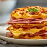 turkey ham and cheese chaffles crispy