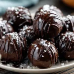 Viral brownie balls coated in chocolate with sea salt
